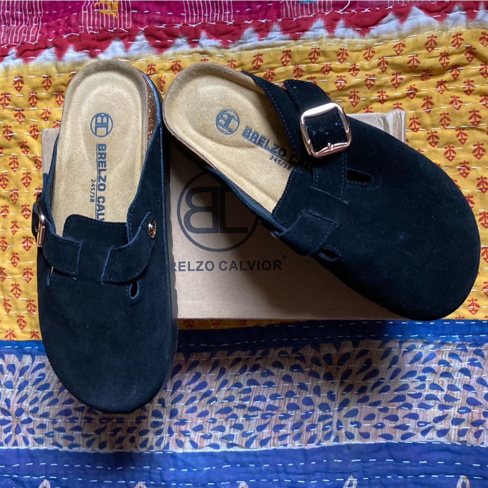 Suede  NONSLIP PLATFORM clogs - Picture 3 of 5